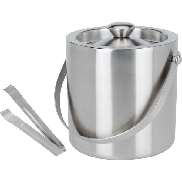 Excellent Houseware Pojemnik wiaderko termos na lód ze szczypcami