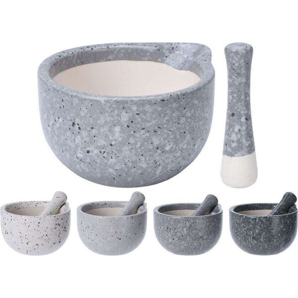 Excellent Houseware Moździerz do przypraw ceramiczny 10,5 cm z tłuczkiem