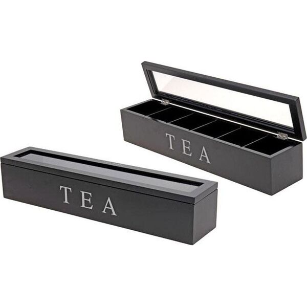 EXCELLENT HOUSWARE Pudełko na herbatę Tea Box, 6 przegródek