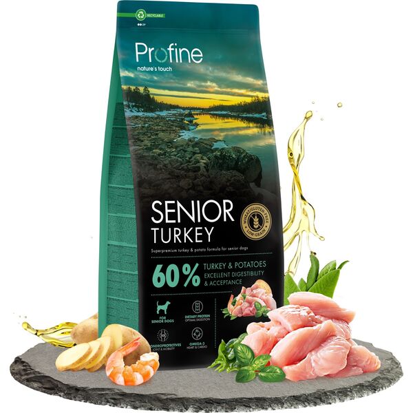 Šunų ėdal. Profline Senior Turkey 12kg