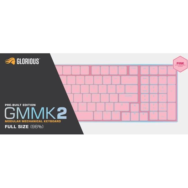 Glorious PC Gaming Race Glorious GMMK 2 Full-Size Tastatur - Fox Switches, ANSI-Layout, pink