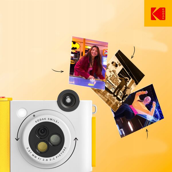 Ψηφιακή κάμερα Kodak Ψηφιακή φωτογραφική μηχανή Kodak Smile+ 2in1 5mp / Instant + εκτυπωτής Bluetooth για τηλέφωνο Zink - Μαύρο 13910269 843812173056