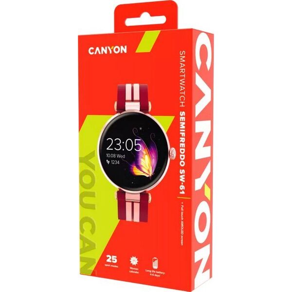 Έξυπνο ρολόι Canyon Έξυπνο ρολόι Canyon Semifreddo SW-61, ροζ 13876170 5291485009496
