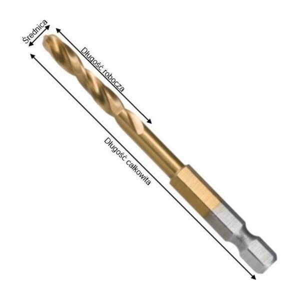 Τρυπάνι Makita MAKITA ΜΕΤΑΛΛΙΚΟ ΤΡΥΠΑΝΙ HSS-TIN 1/4" HEX 5.0x78mm 13919993 88381464307