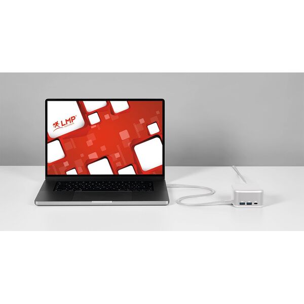 LMP PowerDock USB HUB - Προσαρμογέας τροφοδοσίας USB-C GaN & βάση σύνδεσης USB-C 5 θυρών - Λευκό 13939479 7640113437671