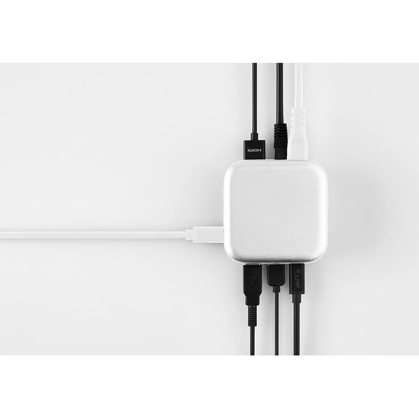 LMP PowerDock USB HUB - Προσαρμογέας τροφοδοσίας USB-C GaN & βάση σύνδεσης USB-C 5 θυρών - Λευκό 13939479 7640113437671