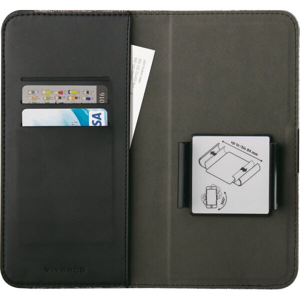 Vivanco Universal Plånboksfodral XL 3 γηπέδων Grå 13939486 4008928603231