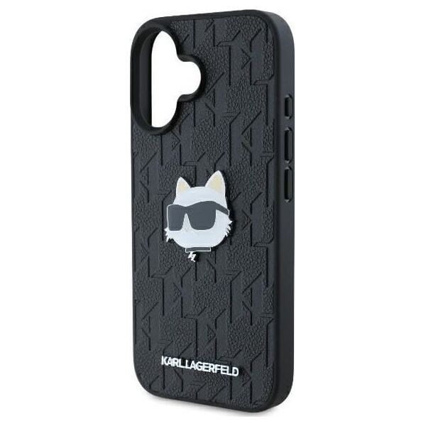 Karl Lagerfeld Karl Lagerfeld KLHCP16SPGKLCHPK iPhone 16 6.1" czarny/black hardcase Monogram Choupette Head Pin