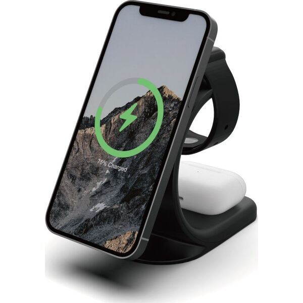 Ładowarka Vinnic Vinnic CHOMO 3-IN-1 Magnetic Wireless Charging Dock, black