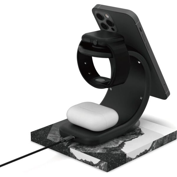 Ładowarka Vinnic Vinnic CHOMO 3-IN-1 Magnetic Wireless Charging Dock, black