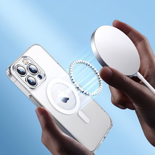 Joyroom Joyroom 14D Magnetic Case magnetyczne etui do iPhone 14 kompatybilne z MagSafe przezroczysty (JR-14D5)