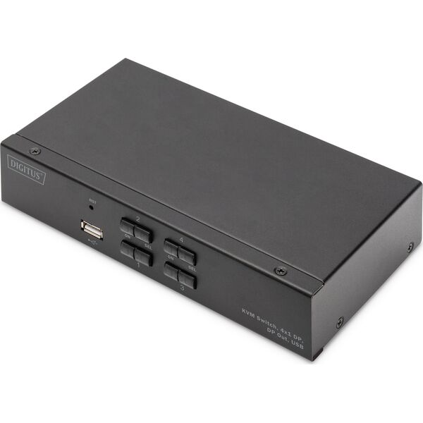 Digitus DIGITUS KVM Switch, 4K60HZ, 4x1 DP in, 1x DP USB out 13848449 4016030000000