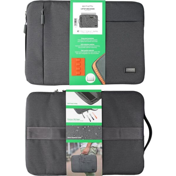 Τσάντα 4smarts 4smarts Laptop AirCushion Slim Sleeve 14", γκρι 13910416 4252011908554