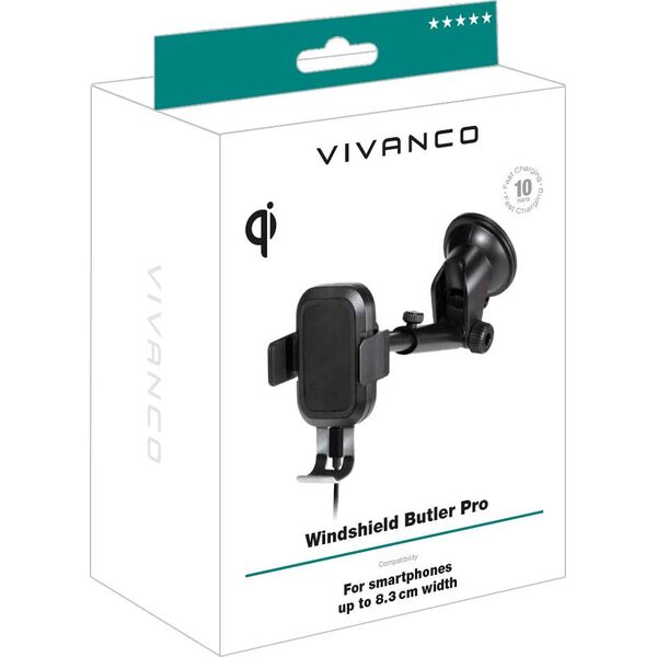 Βάση τηλεφώνου αυτοκινήτου Vivanco Vivanco Butler Pro QI (61637) 13938984 4008928616378