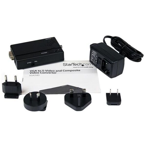 Adapter AV StarTech D-Sub (VGA) - S-Video czarny (VGA2VID)