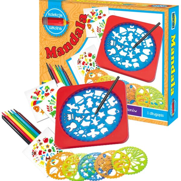 Dromader ZESTAW KREATYWNY MANDALA RYSOWANIE MALOWANIE NAUKA