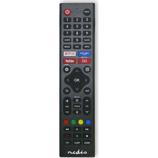 Τηλεχειριστήριο Nedis Nedis TVRC45HIBK τηλεχειριστήριο Υπέρυθρη τηλεόραση Πατήστε τα κουμπιά 13840874 5412810000000