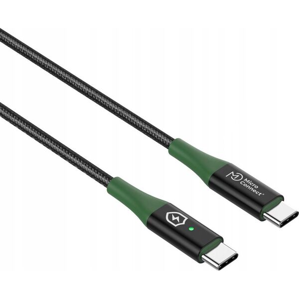 Καλώδιο USB MicroConnect Μικροσύνδεση MC-SMART USB-C-C-02 Καλώδιο USB USB 2.0 2 m USB C Μαύρο, πράσινο 13920579 5715063388341