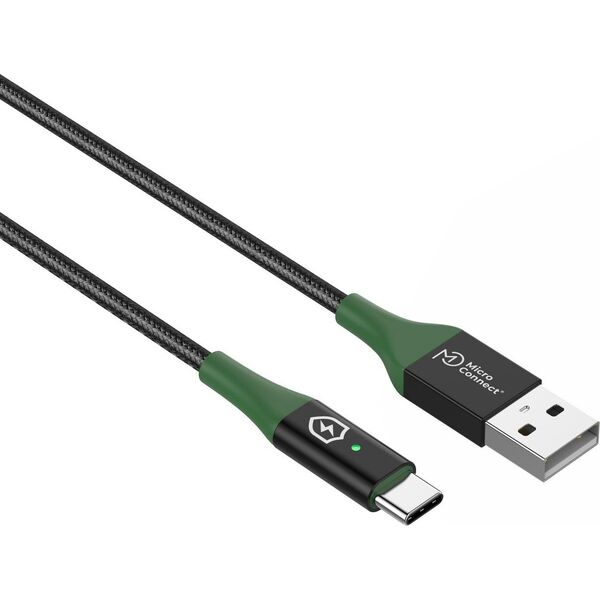 Καλώδιο USB MicroConnect Μικροσύνδεση MC-SMART USB-A-C-01 Καλώδιο USB USB 2.0 1 m USB A USB C Μαύρο, πράσινο 13920585 5715063388242