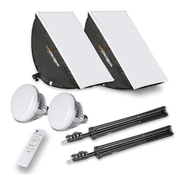 Lampa studyjna Walimex walimex pro LED 60W Softbox 40x60cm Bi color Kit 2
