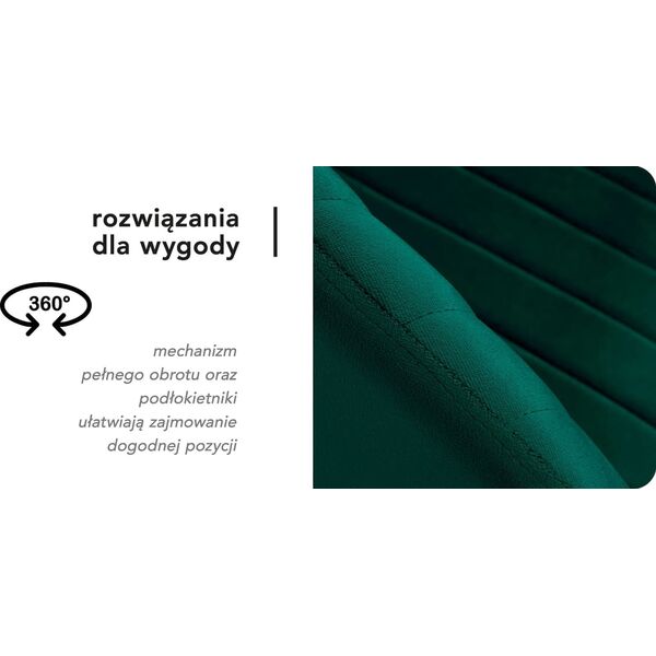 Activeshop 4Rico krzesło obrotowe QS-OF212G aksamit zielone