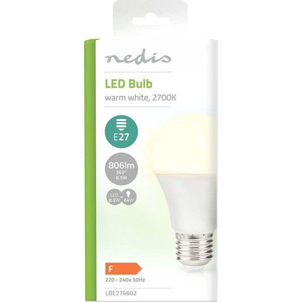 Λάμπα LED Nedis Nedis LBE27A602 Ζεστό λευκό 2700 K 8,5 W E27 F 13840342 5412810000000