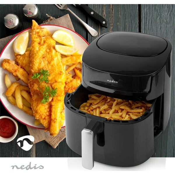 Φριτέζα αέρα Nedis Nedis KAAF170BK Φριτέζα Μονή 7,2 l Αυτόνομη Φριτέζα ζεστού αέρα 1800 W Μαύρη 13840702 5412810000000