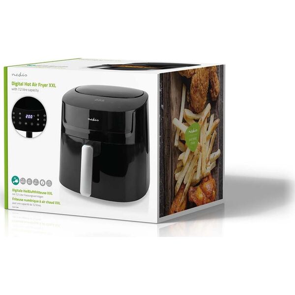 Φριτέζα αέρα Nedis Nedis KAAF170BK Φριτέζα Μονή 7,2 l Αυτόνομη Φριτέζα ζεστού αέρα 1800 W Μαύρη 13840702 5412810000000