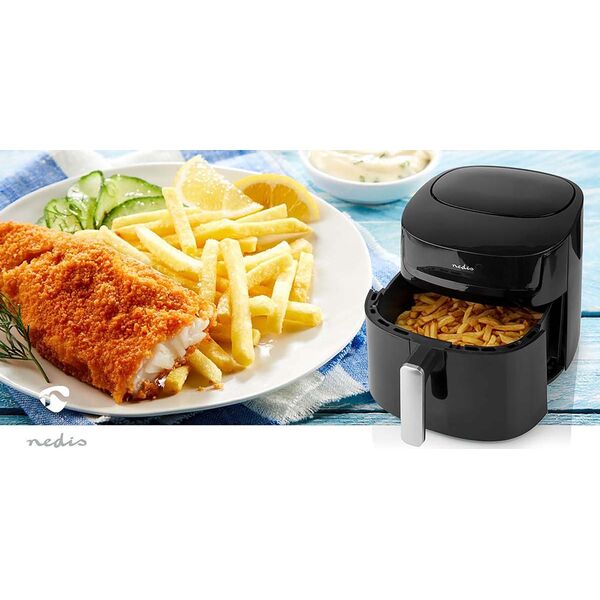 Φριτέζα αέρα Nedis Nedis KAAF170BK Φριτέζα Μονή 7,2 l Αυτόνομη Φριτέζα ζεστού αέρα 1800 W Μαύρη 13840702 5412810000000