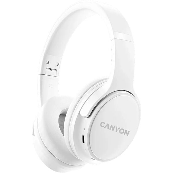 Canyon OnRiff 4 Zestaw słuchawkowy Bezprzewodowy Opaska na głowę Połączenia/Muzyka/Sport/Codzienność USB Type-C Bluetooth Biały