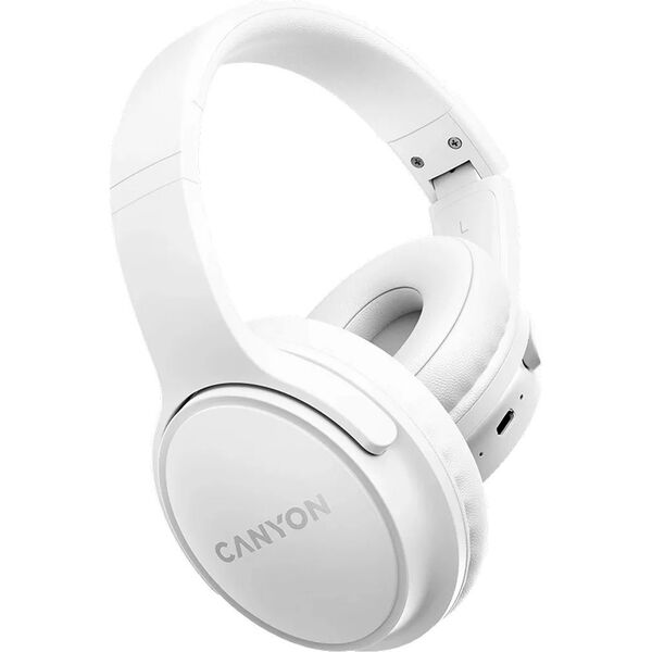 Canyon OnRiff 4 Zestaw słuchawkowy Bezprzewodowy Opaska na głowę Połączenia/Muzyka/Sport/Codzienność USB Type-C Bluetooth Biały