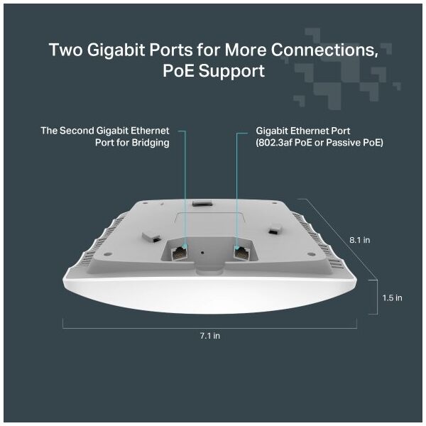TP-Link FESTA F54 punkt dostępowy WLAN 1300 Mbit/s Biały Obsługa PoE