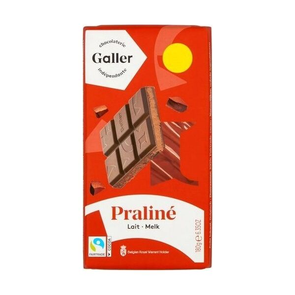 Milk chocolate tablet with praline filling Galler Lait Praline, 180 g