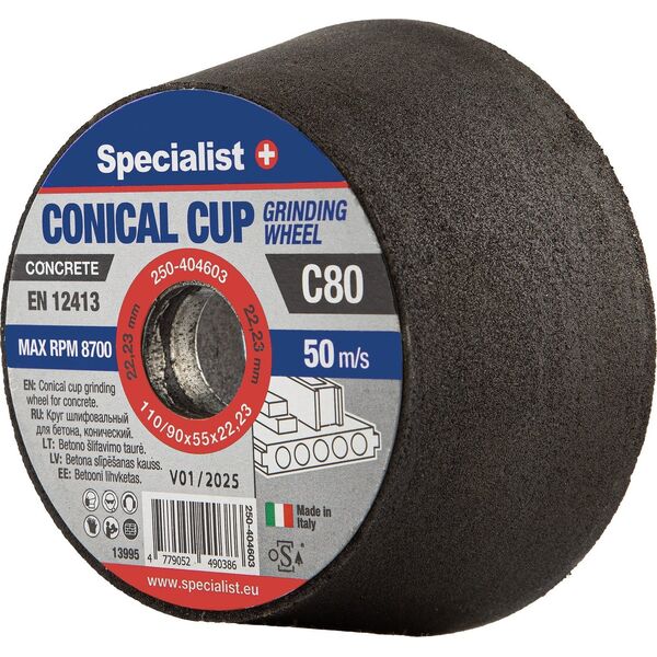 SPECIALIST+ concrete grinder. cup C80, 110/90x55x22.23 mm