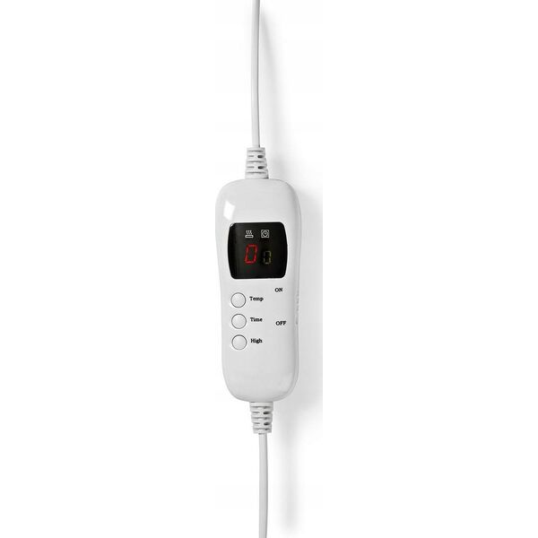 Nedis PEBL130CWT2 koc elektryczny 120 W Szary, Biały Polar, Poliester