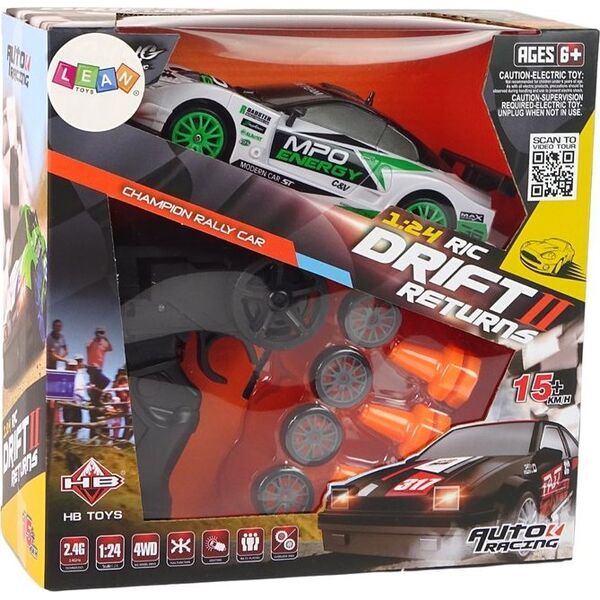 LeanToys Auto Sportowe Drift Zdalnie Sterowane R/C 15 km/h Zmiana kół LEAN Toys