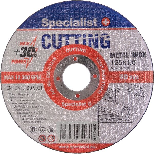 Specialist+ SPECIALIST+ δίσκος κοπής μετάλλου ΚΟΠΗ, 125x1,6x22 mm 14396191 4779039130120