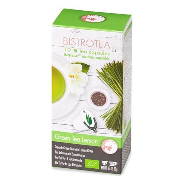 Organic tea capsules for Nespresso(r) machines Bistro Tea Green Tea Lemon, 10 pcs.