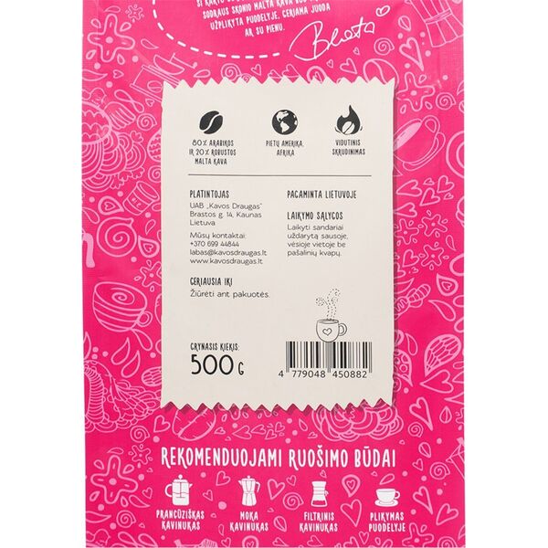 Ground coffee BEATOS VIRTUVE, 500 g