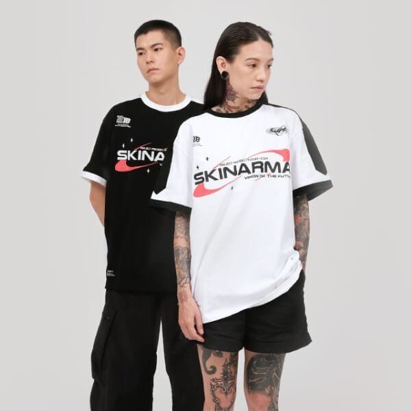 T-shirt Skinarma Halo L granatowy