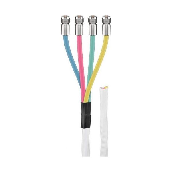 Przewód Goobay 80 dB zestaw kabel koncentryczny antenowy quattro, ekranowanie 2x, CCS, 10 m - Długość kabla 10 m