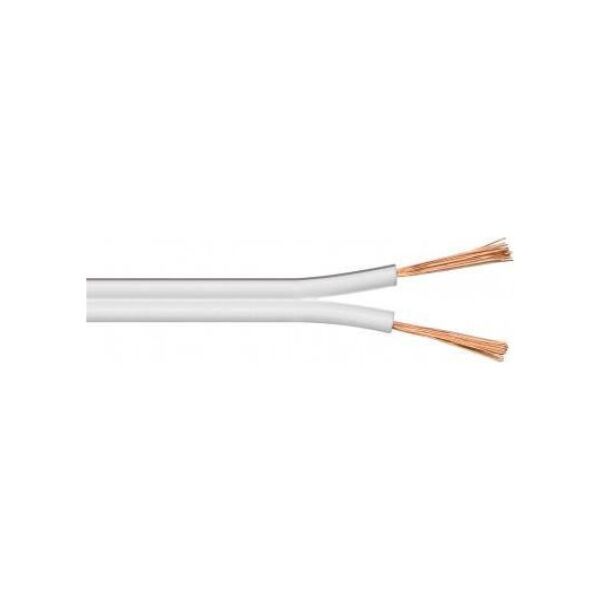 Przewód Goobay Kabel głośnikowy biały CCA - Długość kabla 50 m