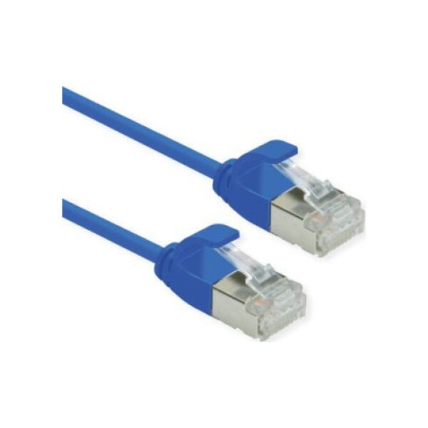 Roline ROLINE F/UTP DataCenter Patch Cord Cat.6A (Class EA), LSOH, bardzo cienki, niebieski, 2 m