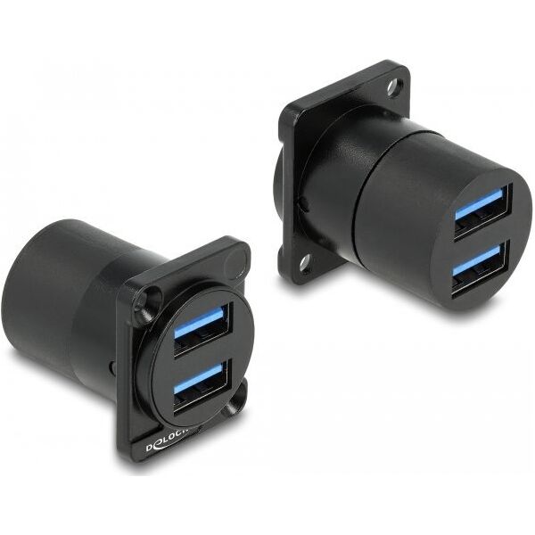 Προσαρμογέας USB Delock DeLOCK 87813, Μαύρο, 2x USB A, 2x USB A, Θηλυκό, Θηλυκό, Ψευδάργυρος 13802444 4043620000000