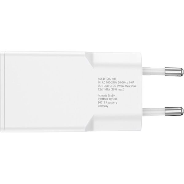 Φορτιστής 4smarts 4smarts Netzladegerät PDPlug Slim 20W GaN 1C, λευκό 13910478 4252011908998