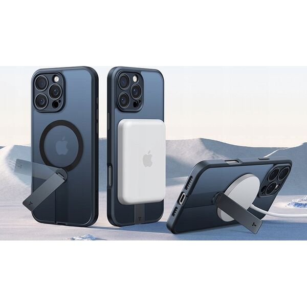 Torras Etui Torras Pstand Spin dla iPhone 16 Pro (Czarny)