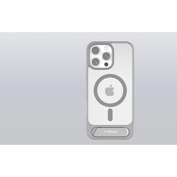 Torras Etui Torras Pstand Series dla iPhone 16 ProMax (Szare)