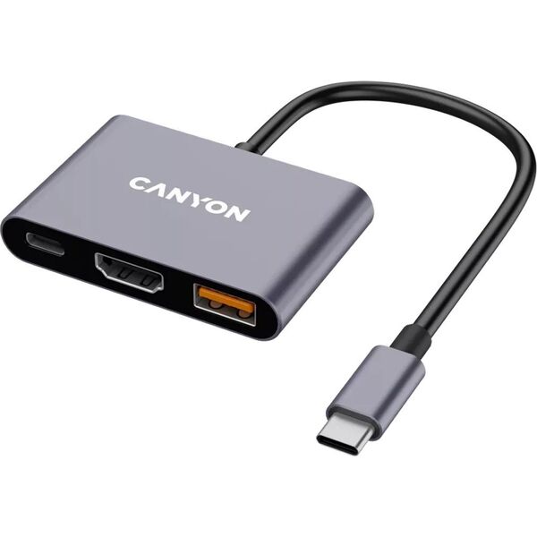 Canyon DS-4 USB Type-C 10000 Mbit/s Szary