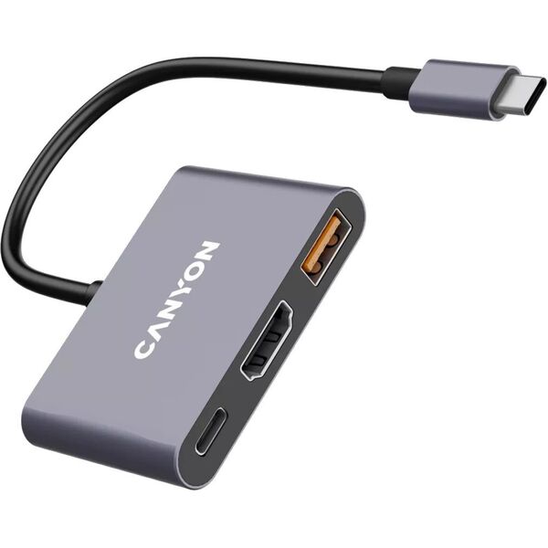 Canyon DS-4 USB Type-C 10000 Mbit/s Szary