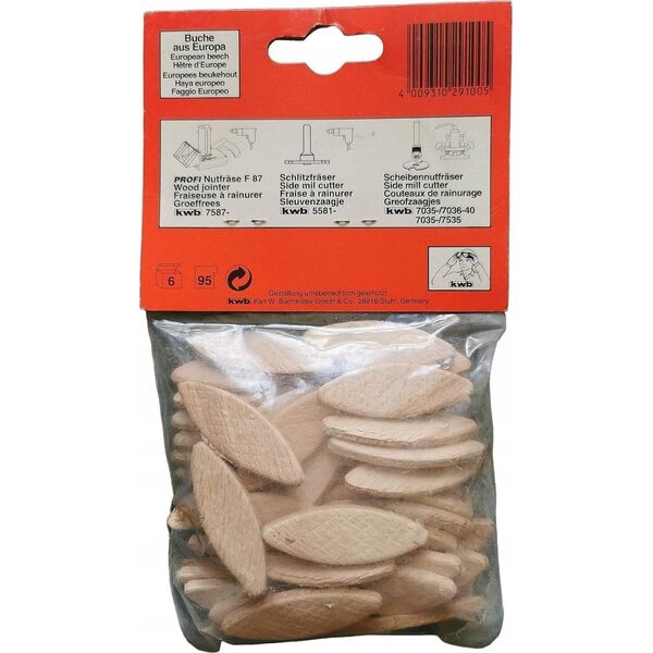 kwb 029100, Biscuit, Beech, Wood, 1.5 cm, 50 pc(s)